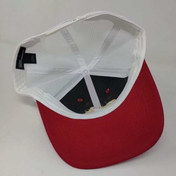 Con Fuerza Men's Snapback Mesh Back Hat Red White Embroidered Logo Adjustable - Picture 6 of 8